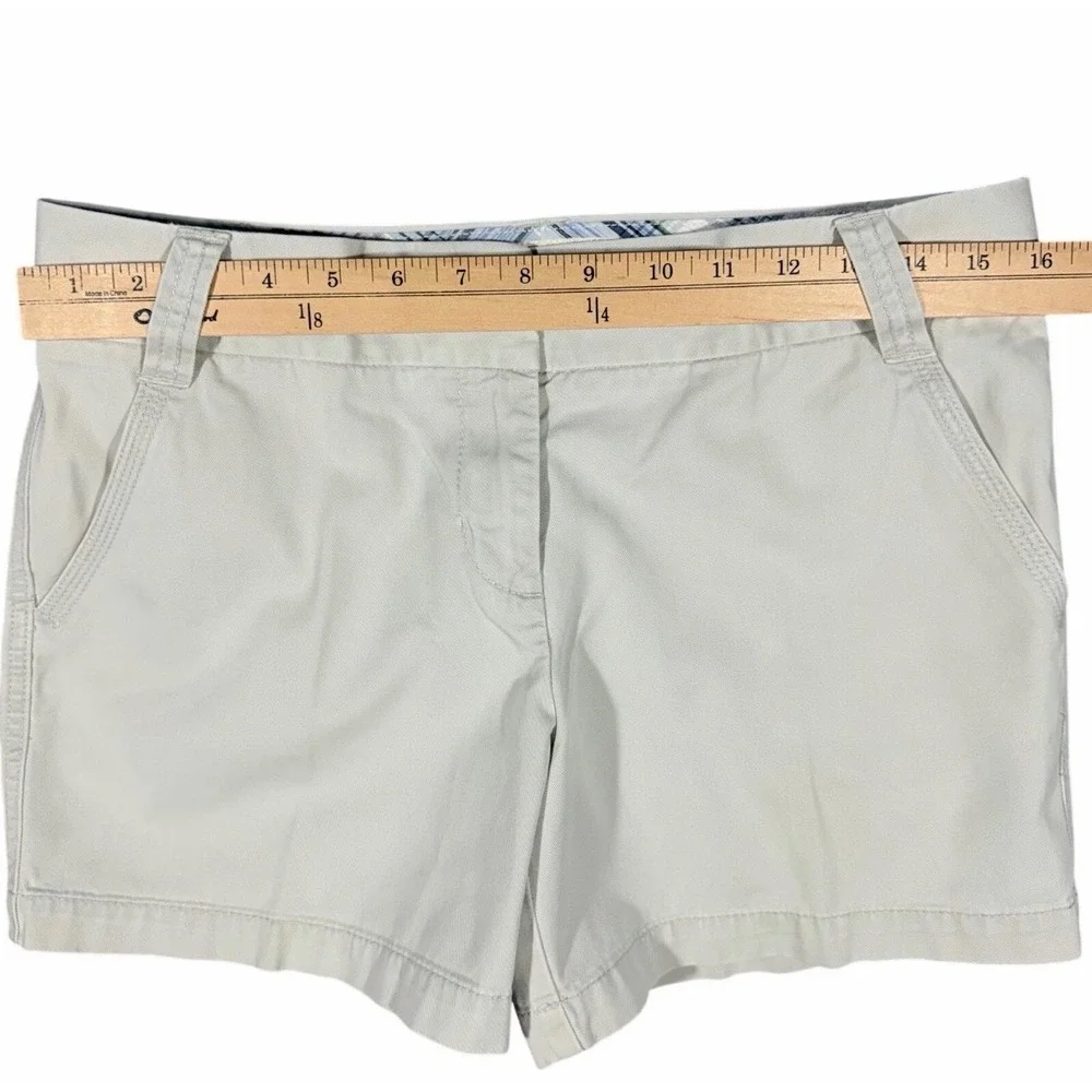 J.Crew Womens Classic Twill Chino Shorts City Fit Khaki Beige Size 6 Cotton